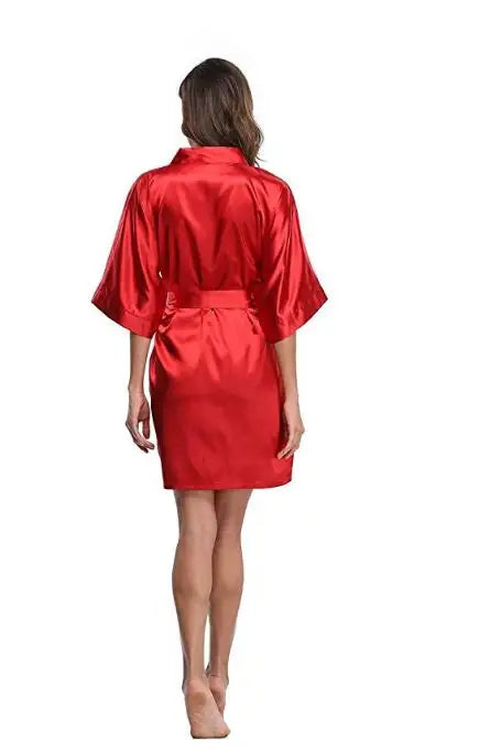 4XL.Women's Satin Wedding Kimono Bride Robe.Sleepwear Bridesmaid Robes Pajamas Bathrobe Nightgown Spa Bridal Robes Dressing Gown