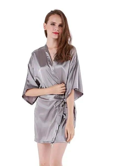 4XL.Women's Satin Wedding Kimono Bride Robe.Sleepwear Bridesmaid Robes Pajamas Bathrobe Nightgown Spa Bridal Robes Dressing Gown