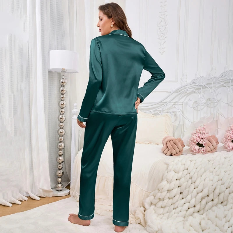 Heart Embroidery Pajama Set