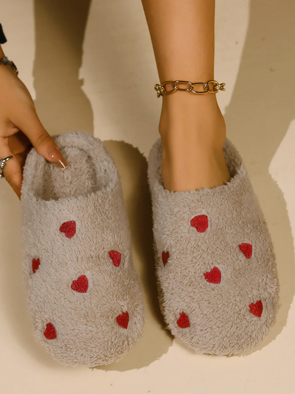 Heart-Shaped Slippers