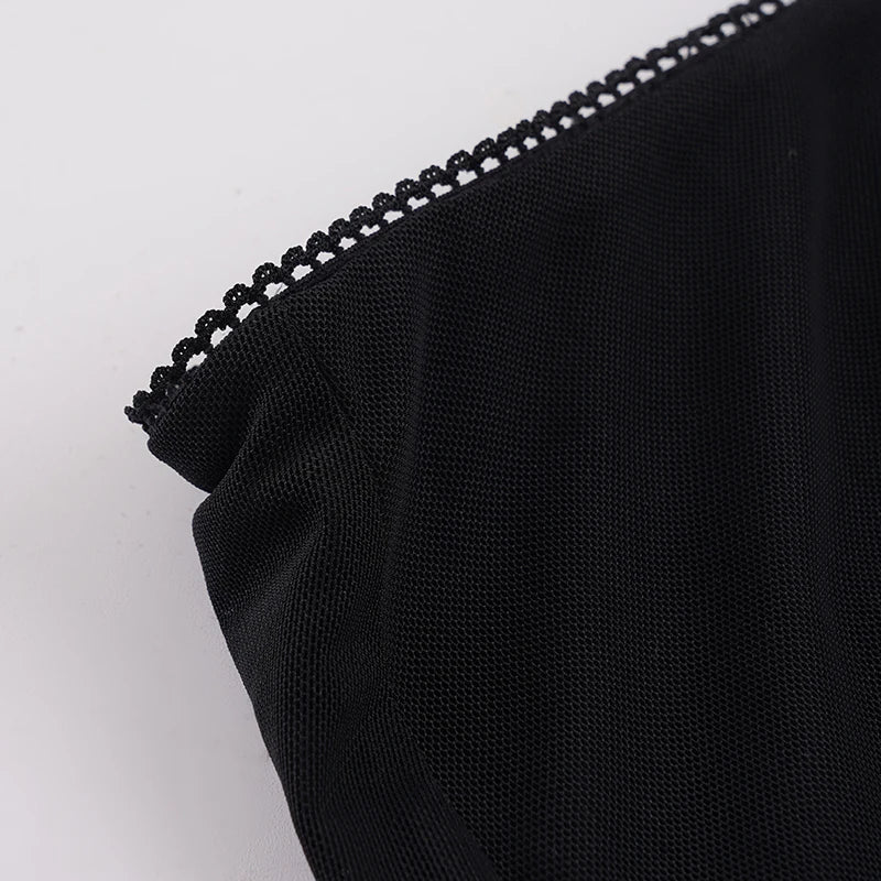 Lace Trim Mini Skirt