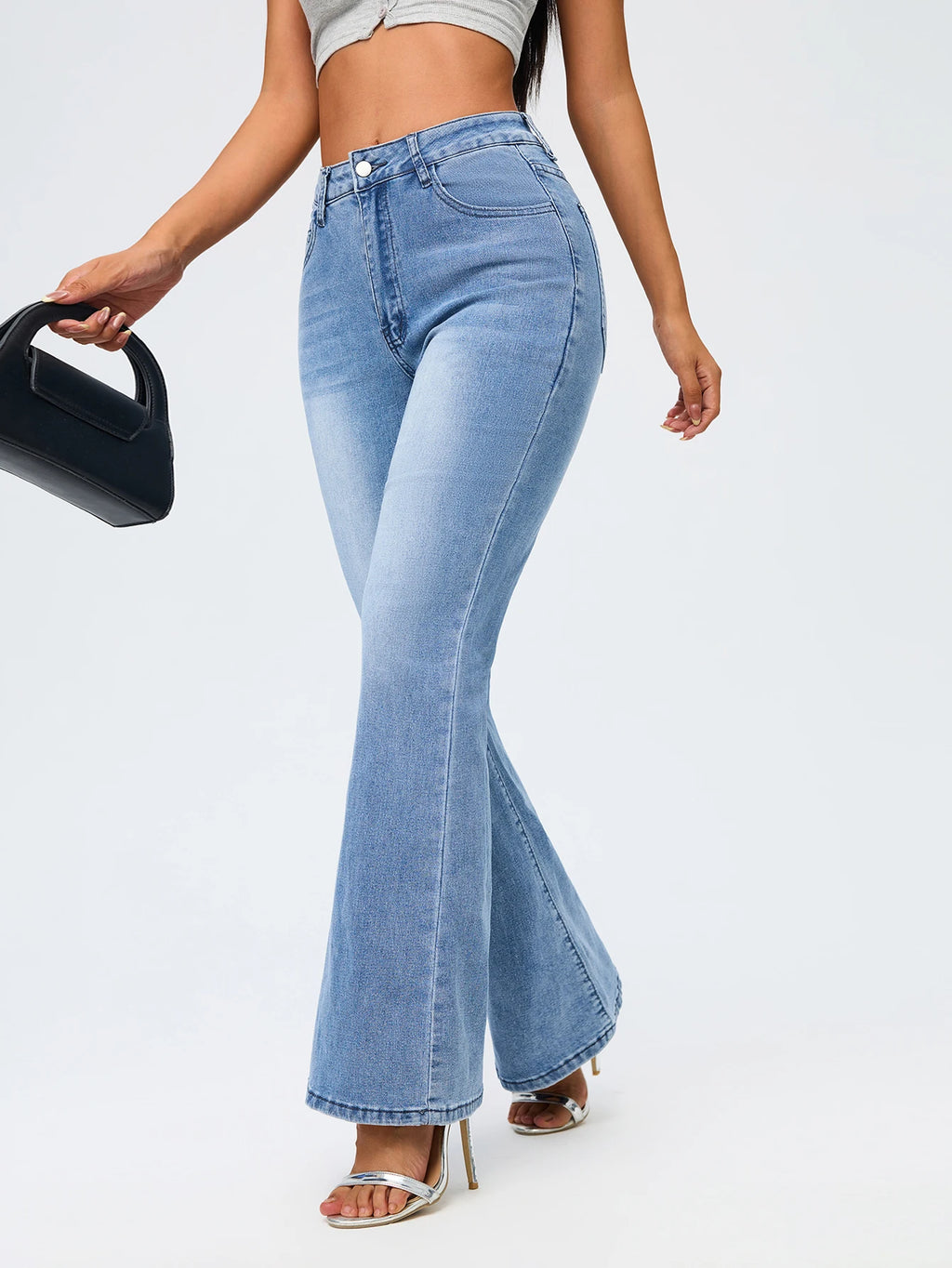 High-Waisted Flare Jeans