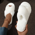 Fluffy Cross Slippers