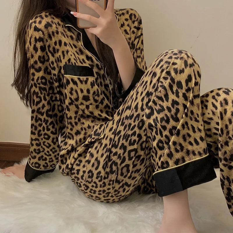 Leopard Print Lounge Set