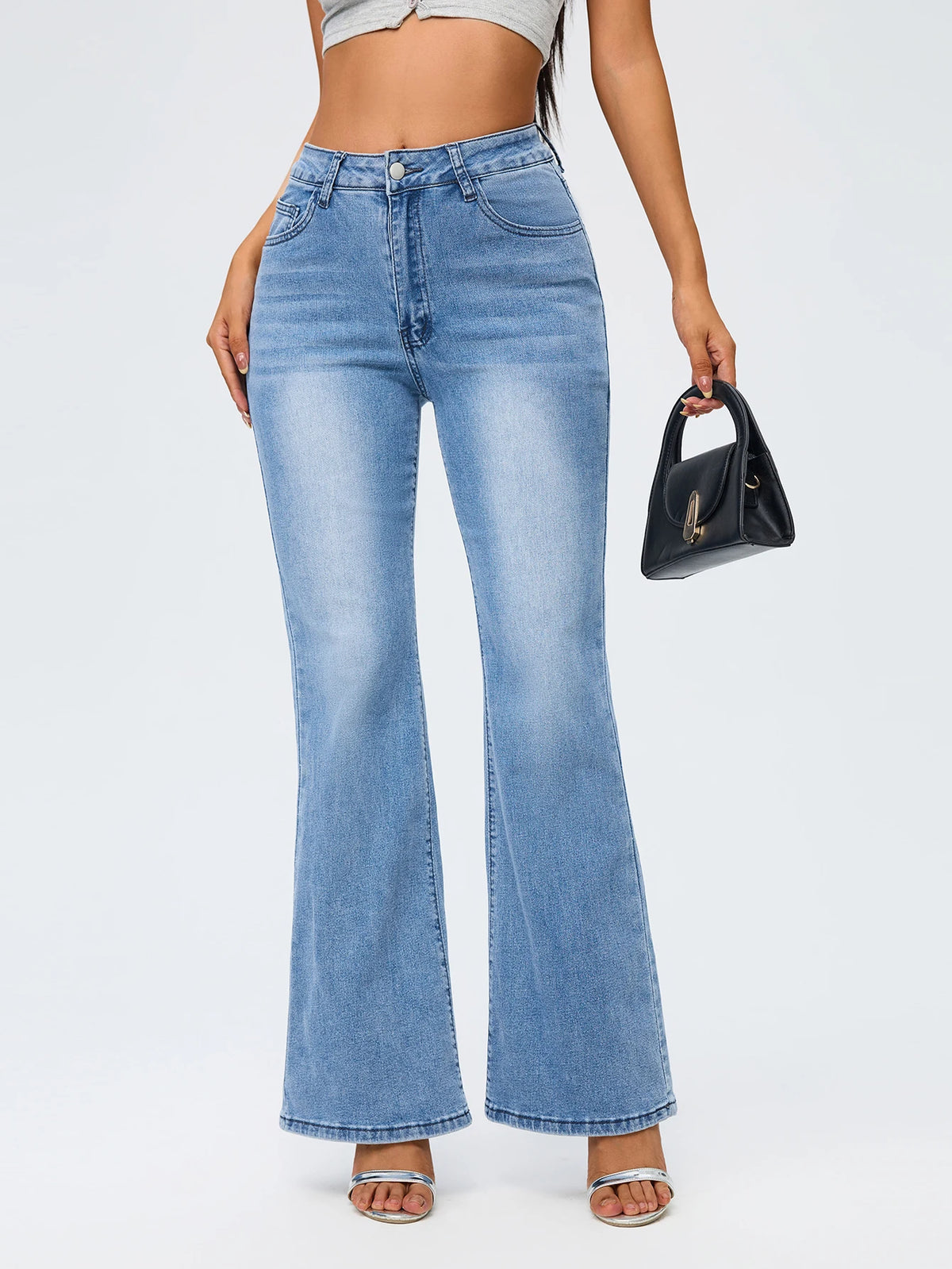 High-Waisted Flare Jeans