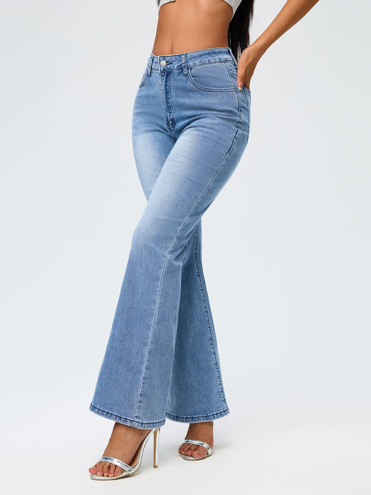 High-Waisted Flare Jeans